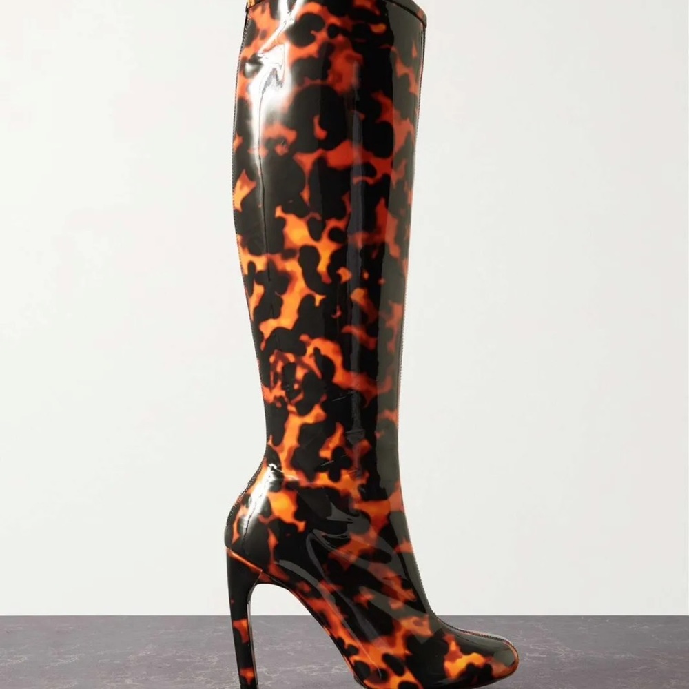Dries Van Noten Tortoise knee high boots